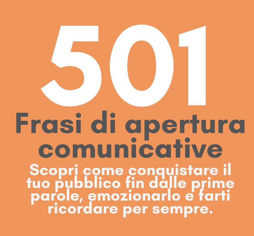 501 Migliori Aperture comunicative (speech)