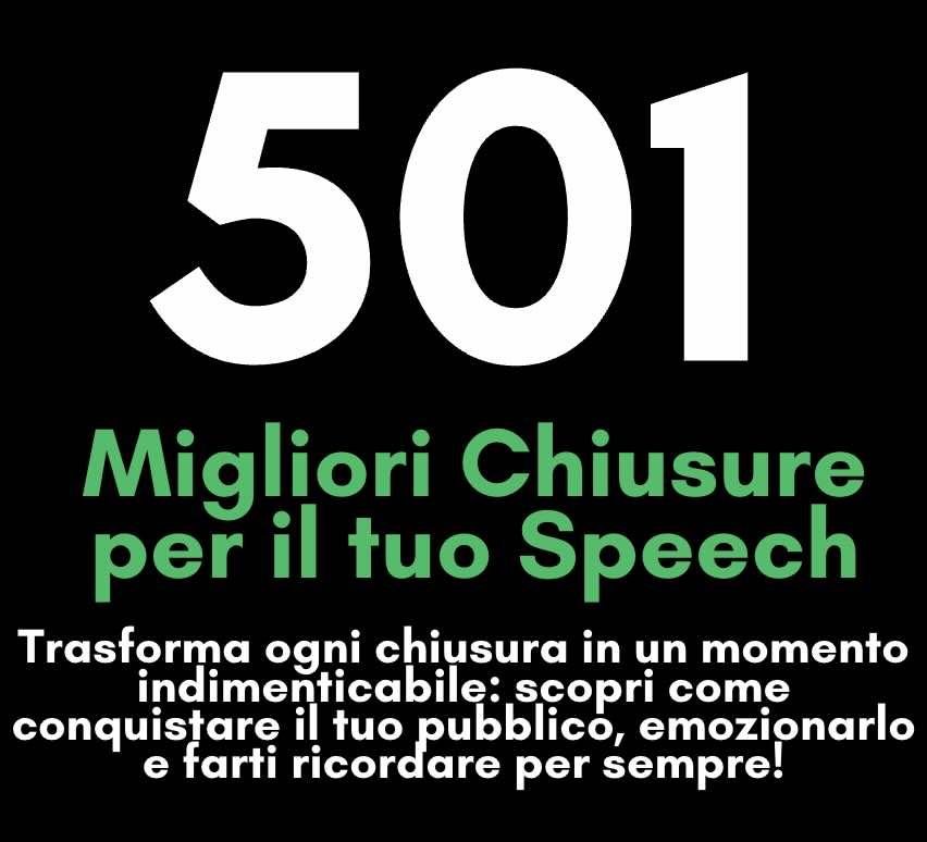 501 Migliori Chiusure Comunicative (Speech)